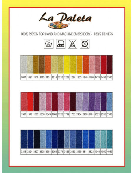 La Paleta Color Chart