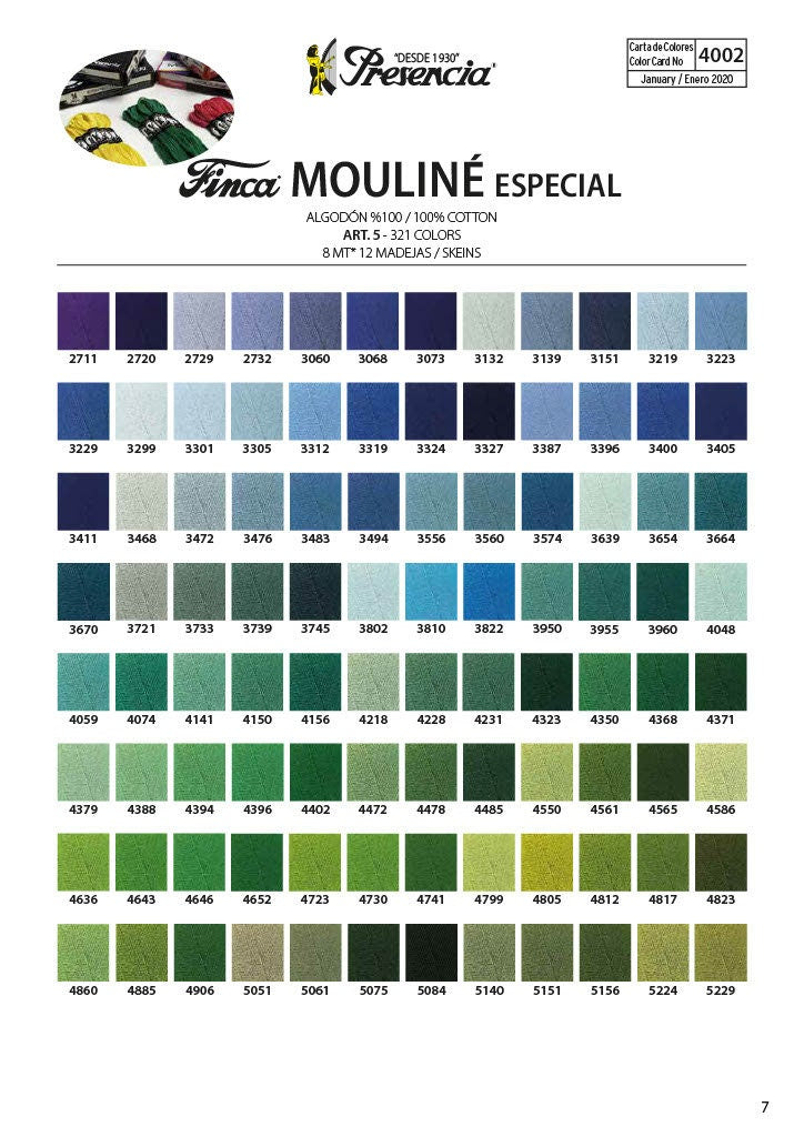 Mouliné Embroidery Threads - Plain and Mixed Colours ART5