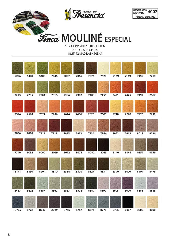 Mouliné Embroidery Threads - Plain and Mixed Colours ART5