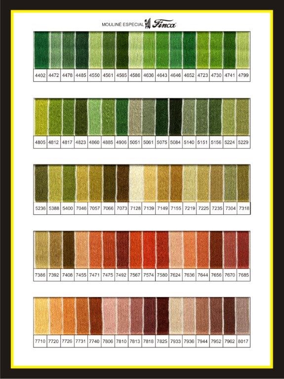 Mouliné Color Chart