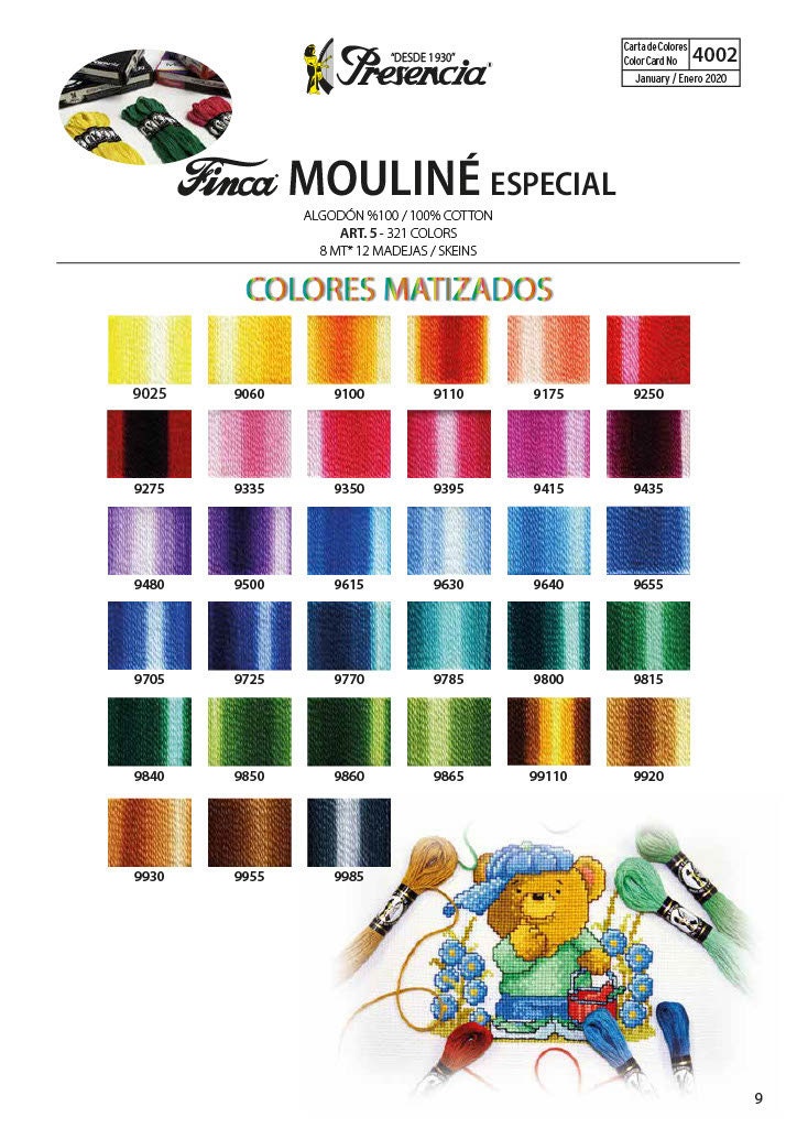 Mouliné-Stickgarne – Verschiedene Farben ART14