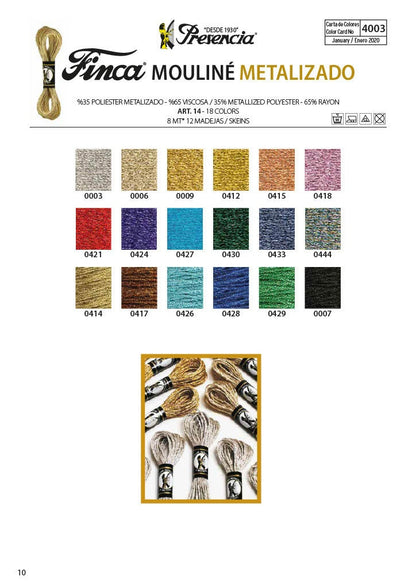 Spezial-Mouliné – Metallic-Farben ART14